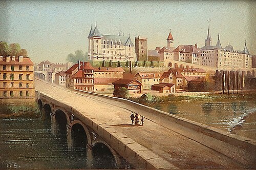 Brücke in Genf, 1904, Hubert Sattler