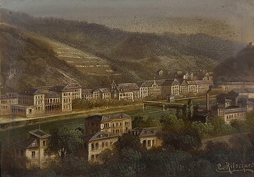 Continental town and river, , Hubert Sattler