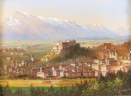 Blick von Salzburg, 1904, Hubert Sattler