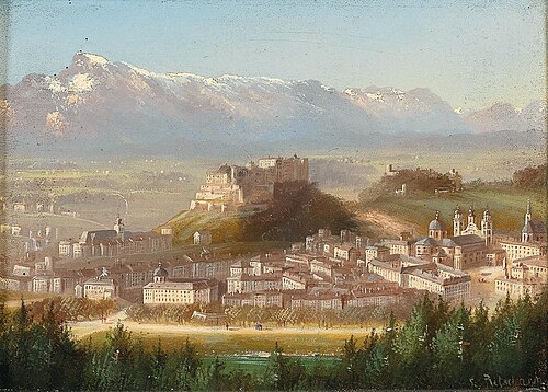 Ansicht von Salzburg, 1904, Hubert Sattler