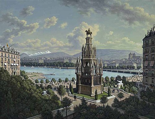 Genf mit der Ermordung der Kaiserin Elisabeth, 1899, Hubert Sattler