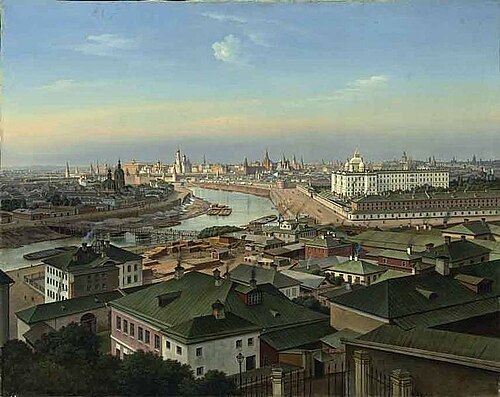 Ansichten von Moskau mit dem Kreml, 1865, Hubert Sattler