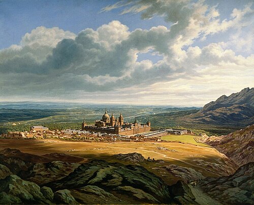 Ansicht des Escorial (Spanien), 1867, Hubert Sattler