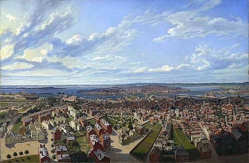 Boston, Hauptstadt von Massachusetts in Nord-Amerika, 1850, Hubert Sattler