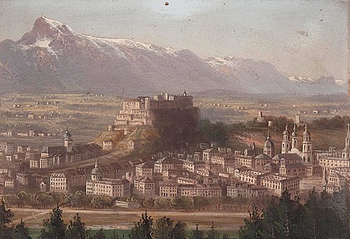 Blick auf Salzburg, 1904, Hubert Sattler