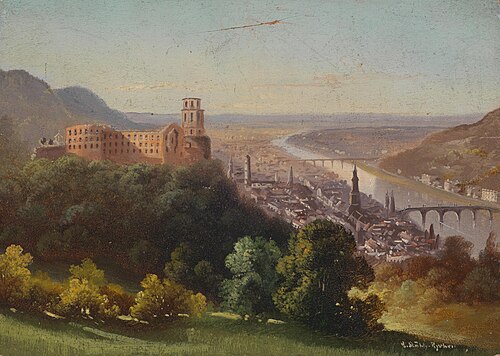 Blick auf Heidelberg, 1904, Hubert Sattler