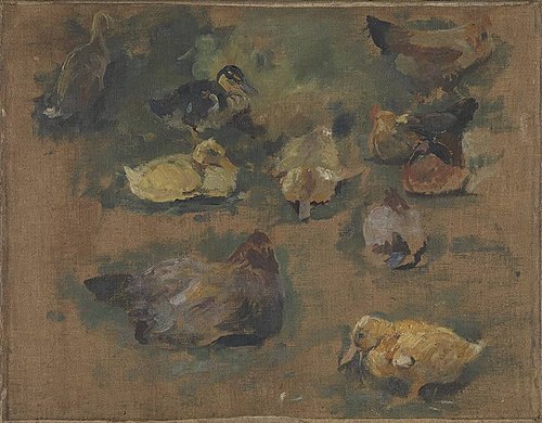 Geflügelstudie, 1897, Hubert von Heyden