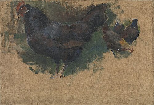 Hühner (Studie), 1897, Hubert von Heyden