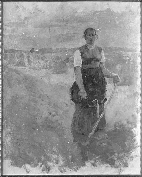 Mädchen am Feld, , Hubert von Heyden