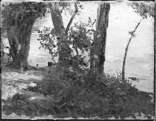 Landschaft mit Bäumen, , Hubert von Heyden
