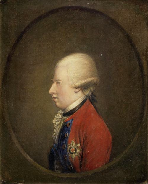 Porträt des William Henry, Duke of Gloucester and Edinburgh (1743-1805), bust-length, in a red coat,, 1750, Hugh Douglas Hamilton