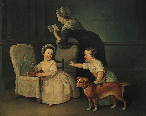 George Harry Grey, later 6th Earl of Stamford (1765-1845) and Lady Henrietta Grey, later Lady Chetwo, 1767, Hugh Douglas Hamilton