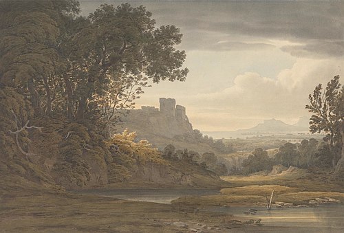 Castle in a Landscape, , Hugh William Williams