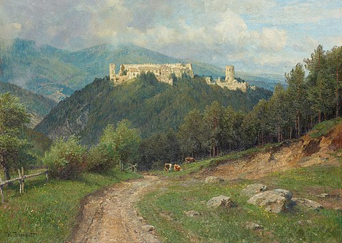 Die Ruine Starhemberg im Piestingtal, 1906, Hugo Darnaut