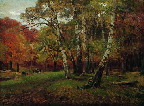 Landschaft mit Birken, 1901, Hugo Darnaut
