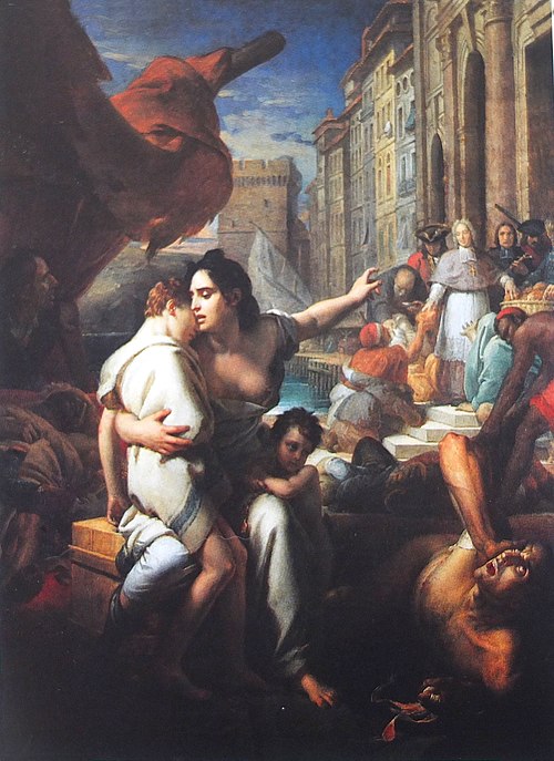 Monseigeur de Belzunce pendant la peste de 1721 à Marseille, 1824, François Gérard