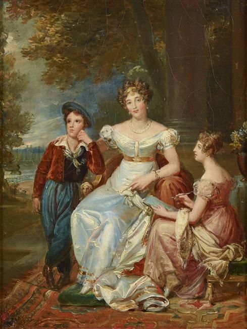 Zoé Talon, comtesse du Cayla et ses deux enfants, 1825, François Gérard