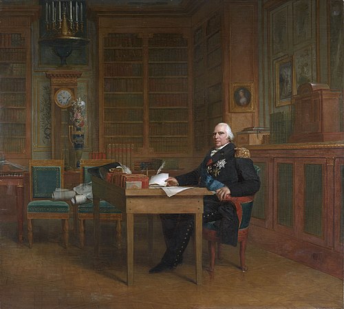 Le roi Louis XVIII dans son cabinet de travail des Tuileries, 1823, François Gérard