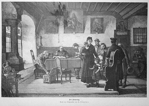 The tax payday, 1877, Hugo Oehmichen