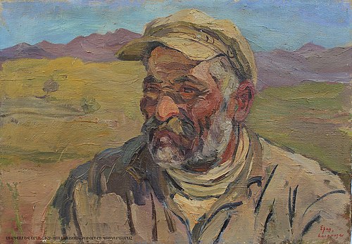 The guard of the farm, 1953, Eranuhi Aslamazyan