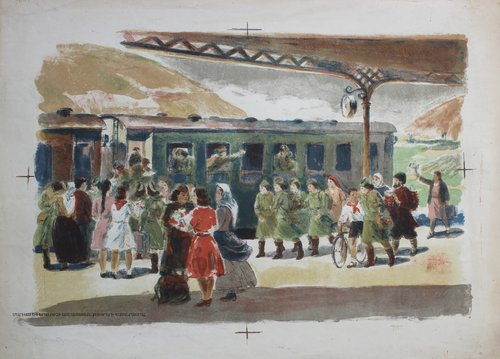 The girls are sent to the front, 1944, Eranuhi Aslamazyan