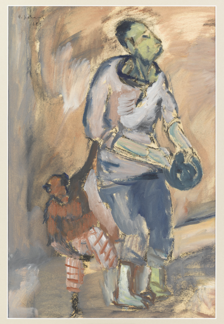 a) Mees ahviga; b) Akt (poolik), 1932, Andrus Johani
