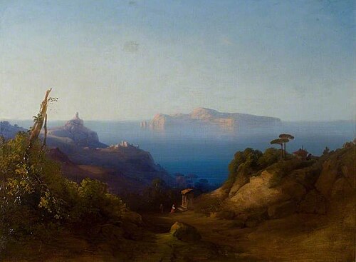 View of Capri, , Consalvo Carelli