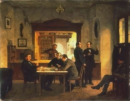 Weinstube, 1858, Theodor Hosemann