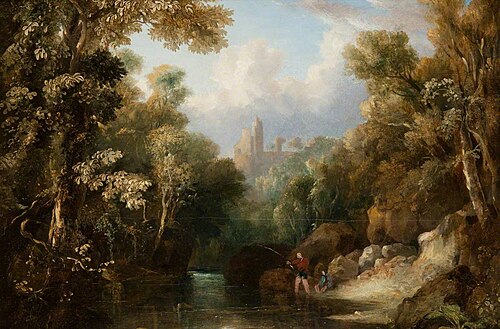 Rosslyn Castle from the Glen, 1830, John Thomson