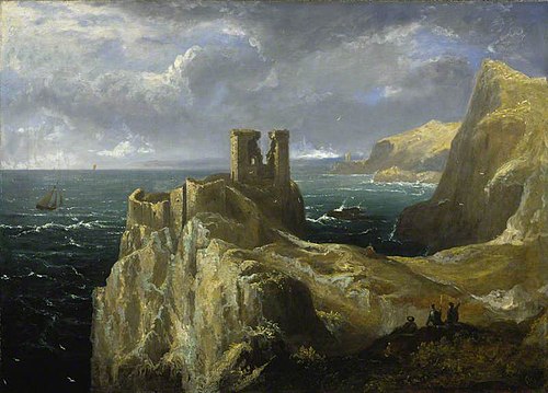 Fast Castle from above, 1823, John Thomson