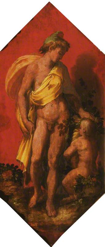 Bacchus, with a Baby Satyr, , Jacopo Bertoia