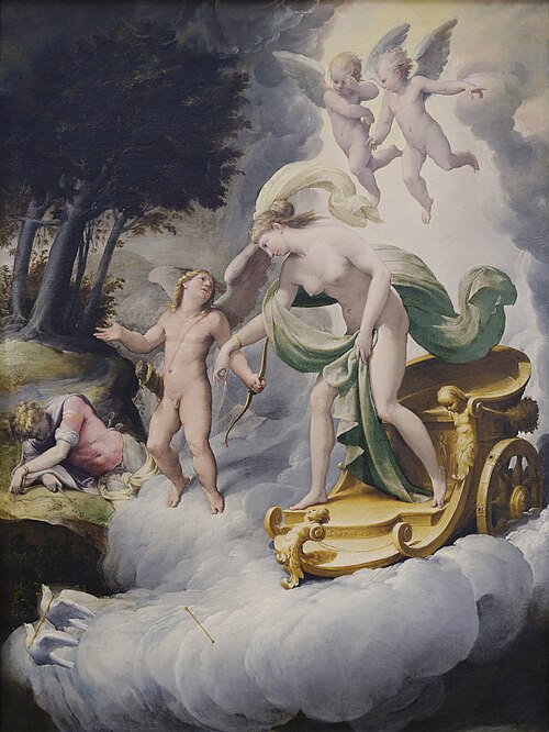 Venus Led by Cupid to the Dead Adonis, 1562, Jacopo Bertoia