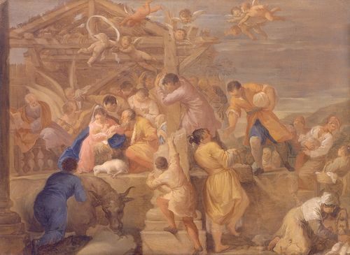 The Adoration of the Shepherds, 1650, Lorenzo Pasinelli