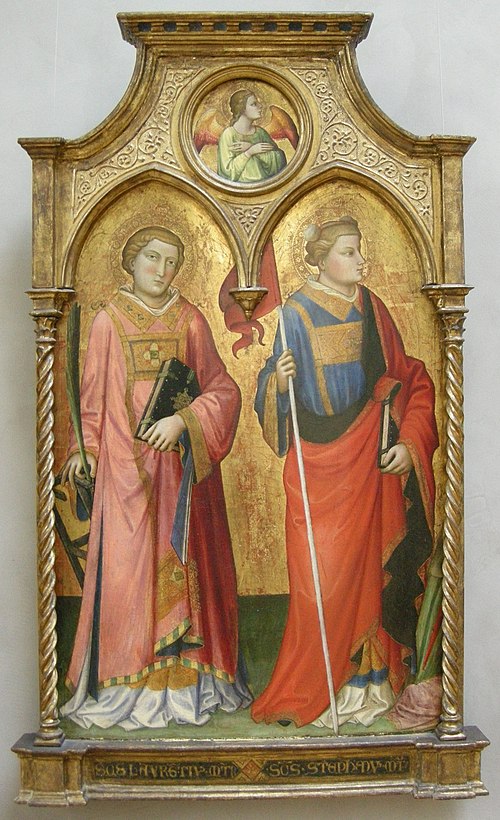 Saints Lawrence and Stephen, 1408, Mariotto di Nardo