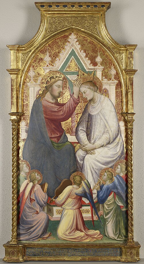 The Coronation of the Virgin with Five Music-Making Angels, 1408, Mariotto di Nardo