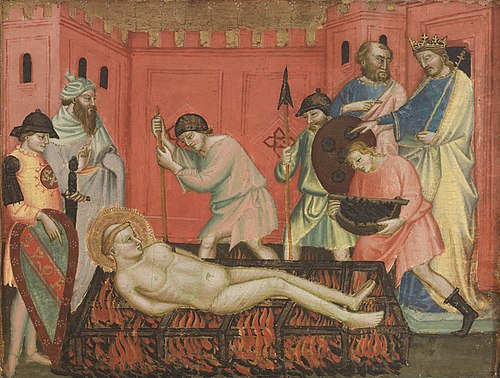 Martyrdom of Saint Lawrence, 1408, Mariotto di Nardo