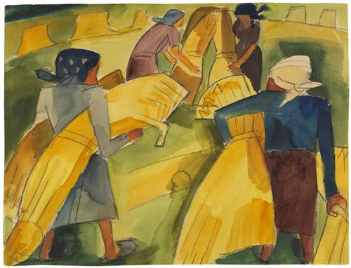 Women at harvest, 1922, Martel Schwichtenberg