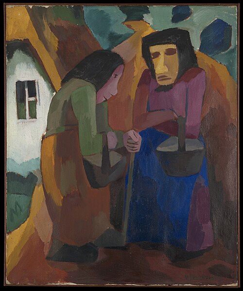 Frauen vor dem Hau, 1921, Martel Schwichtenberg