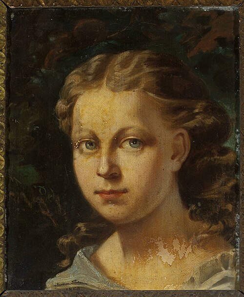 Portrait of Ludwika Rozwadowska née Zamoyska, 1859, Napoleon Iłłakowicz
