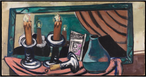 Still life with fallen candle, 1930, Max Beckmann