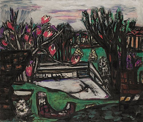 Old Swimming Pool (Spring Landscape), 1948, Max Beckmann