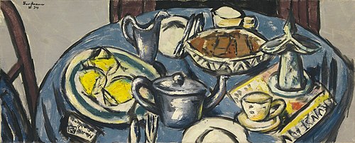 The Breakfast Table (Blue), 1934, Max Beckmann