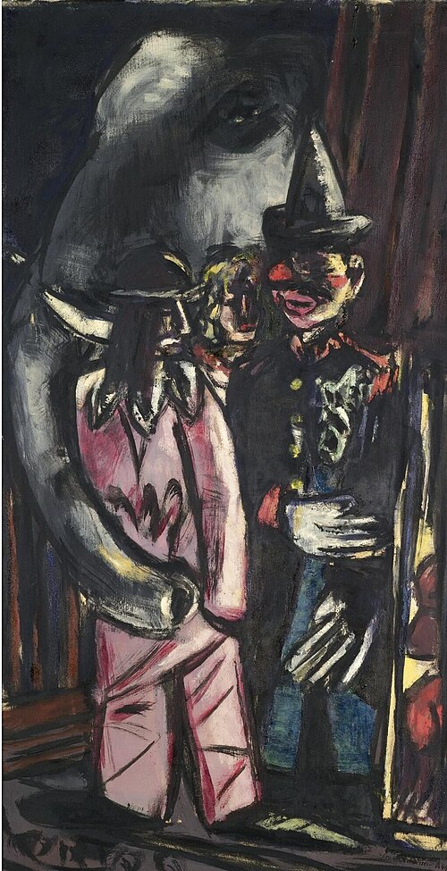 Elephant and Clown in the Stable, 1944, Max Beckmann