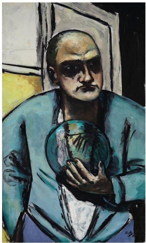 Self Portrait with Crystal Ball, 1936, Max Beckmann