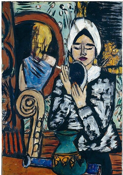 Lady with Mirror, 1943, Max Beckmann