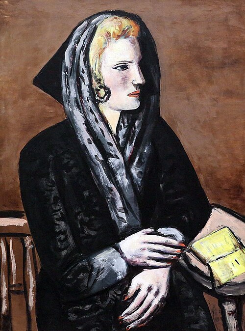 Dame au capuchon gris, 1944, Max Beckmann