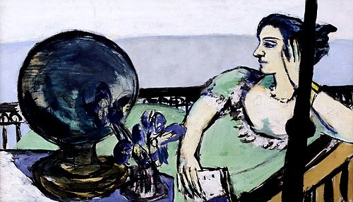 Femme pensive en bord de mer, 1937, Max Beckmann