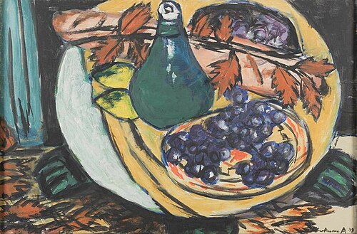 Autumn Still Life with Grapes, 1939, Max Beckmann
