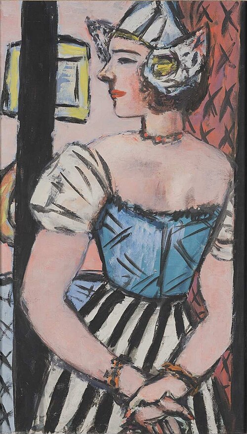 Dutch Woman in Striped Skirt, 1941, Max Beckmann