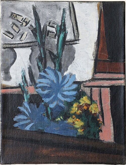 Chicory Still Life / Blue Flowers, 1930, Max Beckmann